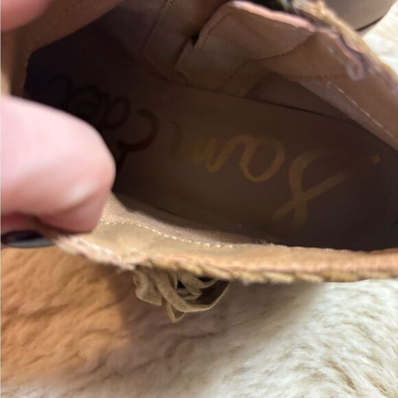 Sam Edelman Brown Suede Ankle Boots with Tassel Zipper Pull size 6.5 - Picture 7 of 8